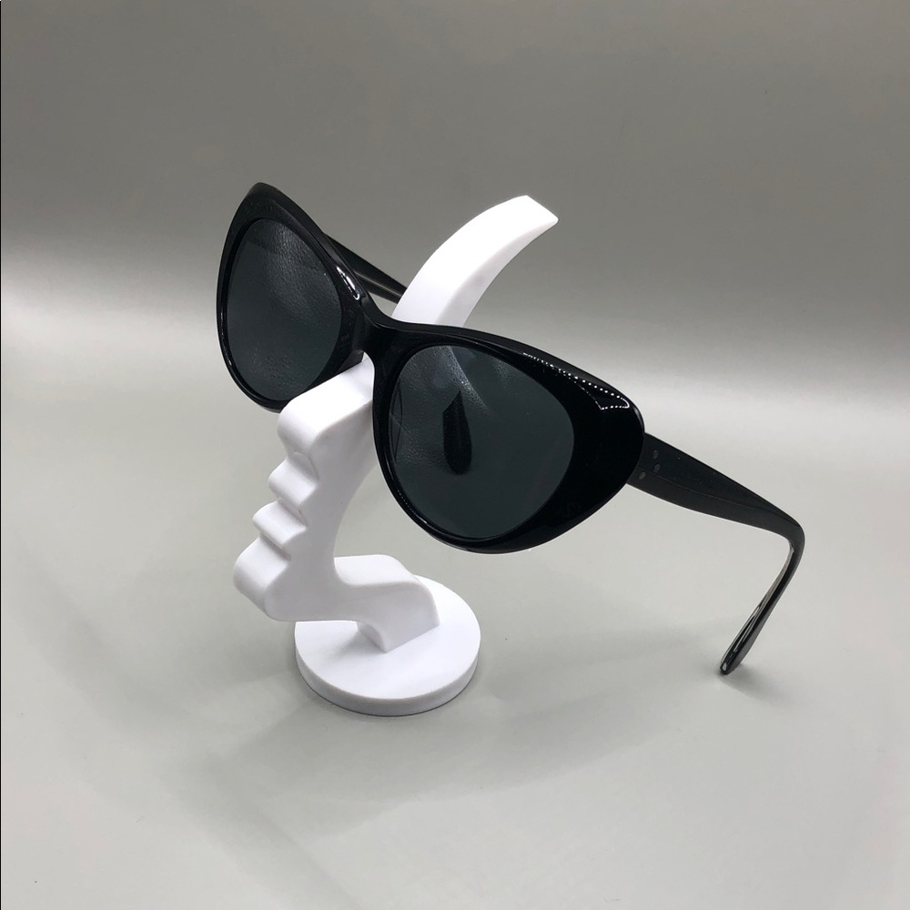 Krewe Irma sunglasses FRAMES ONLY bold statement cat eye sleek black